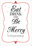 CA16 - Eat Drink and Be Merry Christmas Personalised Print