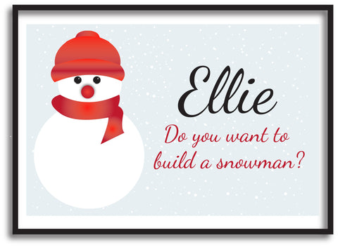 CA05 - Do You Want to Build a Snowman Christmas Personalised Print