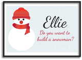 CA05 - Do You Want to Build a Snowman Christmas Personalised Canvas Print