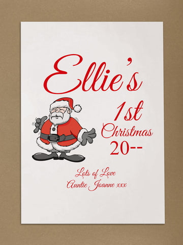 CB01 - Santa's 1st Christmas Personalised Print