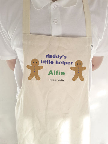 Daddy's Little Gingerbread Helper Personalised Apron