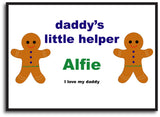 CB05 - Daddy's Little Gingerbread Helper Personalised Canvas Print