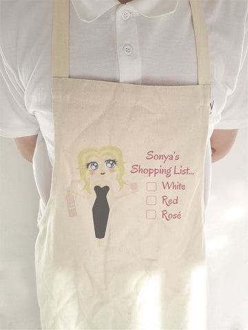 CB06 - Willow Bella Shopping List Personalised Apron