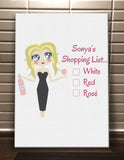 CB06 - Willow Bella Shopping List Personalised Canvas Print