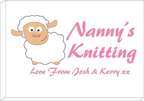 CB09 - Mummy's/ Nanny's Knitting Love From Name or Names Personalised Print