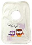 CC02 - Personalised Cute Owl with Name Baby Vest. Change the name to suit