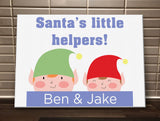 CC04 - Personalised Christmas Santa's Little Helpers with Children's Names Canvas