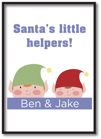 CC04 - Personalised Christmas Santa's Little Helpers with Children's Print