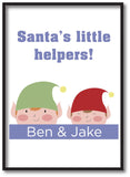 CC04 - Personalised Christmas Santa's Little Helpers with Children's Names Canvas