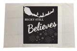 CC05 - Personalised Christmas Name inserted Still Believes in Black or Red White Pillow Case Cover