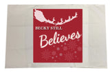 CC05 - Personalised Christmas Name inserted Still Believes in Black or Red White Pillow Case Cover