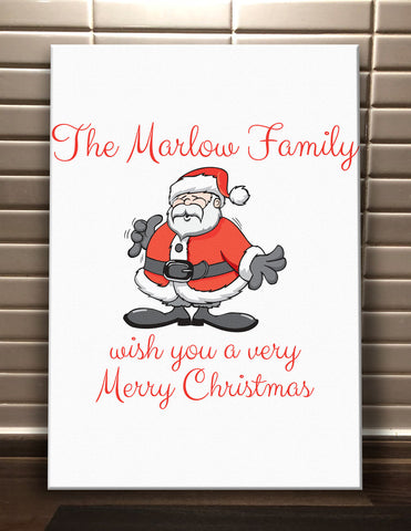 CC06 - Personalised Christmas The (Your Family Name) wish you a very Merry Christmas Canvas