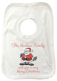 CC06 - Personalised Christmas The (Your Family Name) wish you a very Merry Christmas Baby Vest