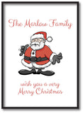 CC06 - Personalised Christmas The (Your Family Name) wish you a very Merry Christmas Print