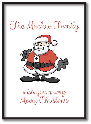 CC06 - Personalised Christmas The (Your Family Name) wish you a very Merry Christmas Print