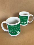 CC09 - Personalised Your Family Name Love Sharing Christmas With You in Mug & White Gift Box