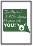 CC09 - Personalised The (Your Family Name) Love Sharing Christmas With You Canvas Print