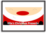 CM01 - Happy Smiley Santa Christmas Personalised Print
