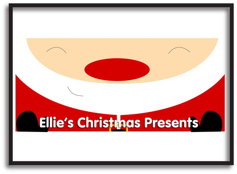 CM01 - Happy Smiley Santa Christmas Personalised Print