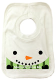 CM02 - Happy Smiley Snowman Christmas Personalised Baby Vest