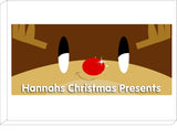 CM03 - Happy Smiley Reindeer Christmas Personalised Print