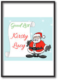 CM08 - Personalised Santa's Good List Christmas Canvas Print