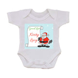CM08 - Personalised Santa's Good List Christmas Baby Vest