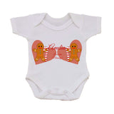 CM09 - Personalised Ginger Bread Cookies Christmas Girls Baby Bib
