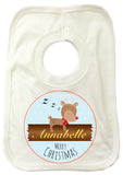 CM10 - Personalised Sleeping Reindeer Christmas Baby Vest