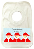 CM12 - Personalised Round Santa's Christmas Baby Vest