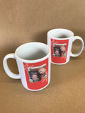 Personalised Your Photo with Round Snowman Christmas Border Mug & White Gift Box