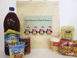 CM15 - Personalised Family of Penguins Christmas Canvas Bag for Life