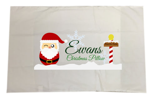 CM05 - Cute Santa North Pole Christmas Pillow Case Cover