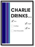 CM19 - Names Drinks then choose their choices Personalised Print