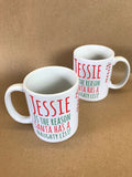 CM20 - Personalised Santa Has A Naughty List Christmas Mug & White Gift Box