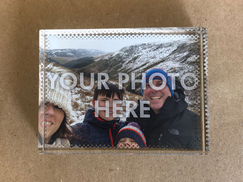 CT01 - Personalised Your Photo Crystal Block with Presentation Gift Box