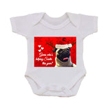 CT08 - Personalised Guess Who's Helping Santa Christmas Baby Vest