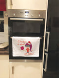 CT09 - Christmas is about (name) not Dishes Bella Canvas Tea Towel