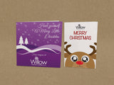 Christmas Cards for Family, with Cute Reindeer and Personalised Family Message