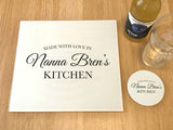 Made with Love for Nan, Nana or any Family Member Glass Chopping Boards, Placemats & Coasters