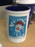 Burtonwood CP School Personalised Pen Pot with Child's Drawing