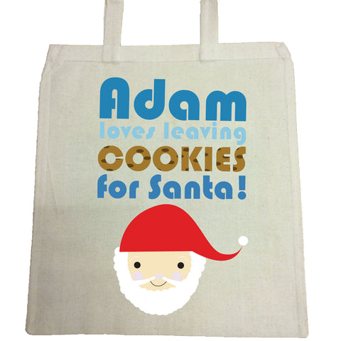 CA07 -Personalised Christmas (Name) Loves Cooking/Leaving Cookies For Santa Canvas Bag for Life