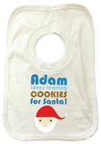 CA07 - Personalised Christmas (Name) Loves Cooking/Leaving Cookies For Santa Cooking Baby Vest