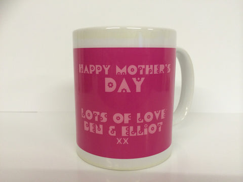 MO06 - Happy Mother's Day Lots of Love ... Personalised Mug & White Gift Box