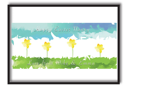 EA10 - Personalised Aztec Easter Daffodil Print