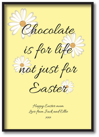 EA14 - Personalised Chocolate is for Life not just for Easter Print