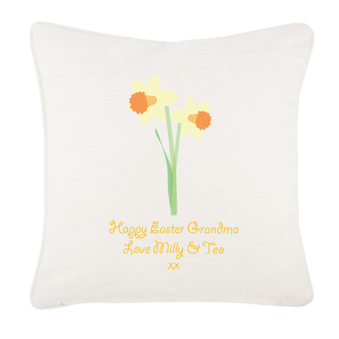 Personalised Daffodils Cushion Cover