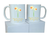 EA16 - Personalised Easter Daffodil Mug & White Box