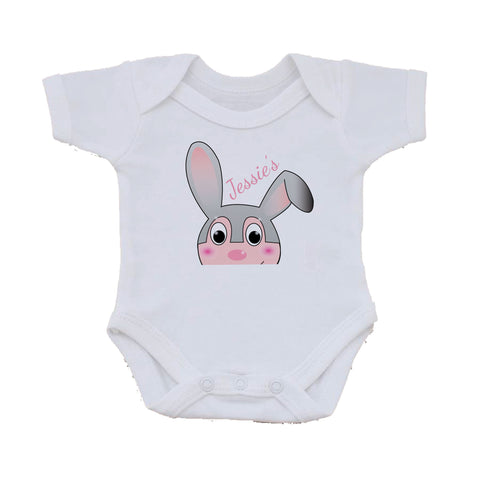 EA17 - Personalised Easter Jessica Rabbit Baby Vest