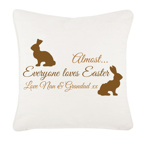 Almost Everyone Loves Easter Bunny Personalised Cushion